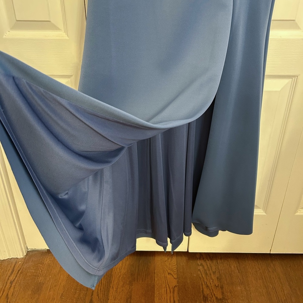 JESSICA HOWARD Blue Cap Sleeve Gown with Bow/Sparkle Embellishment NWT - Picture 7 of 13